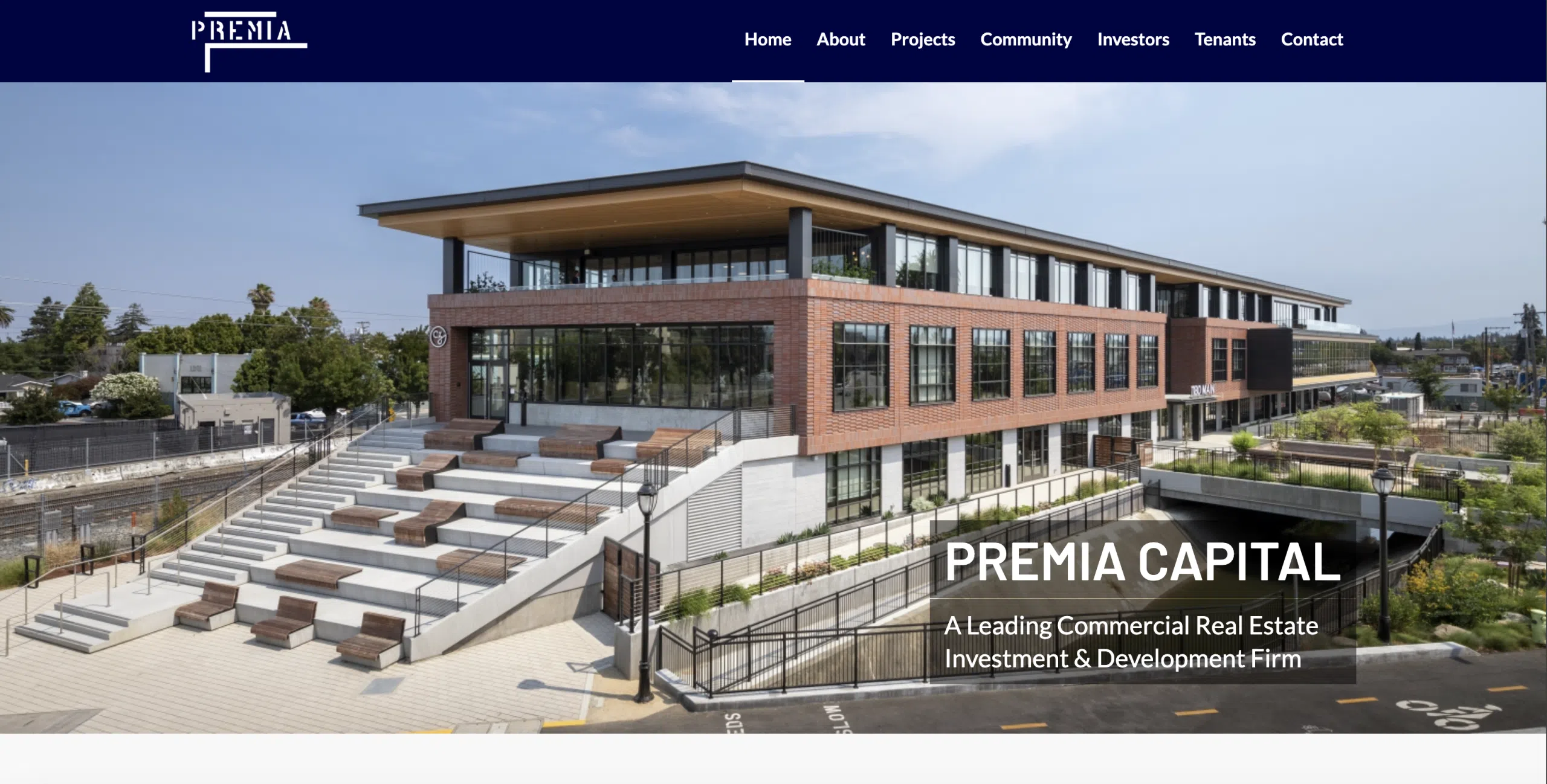 Premia Capital home page